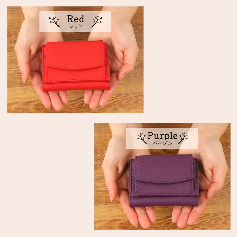ミニ財布 レディース 財布 三つ折り 牛革 メンズ コンパクト 小さい