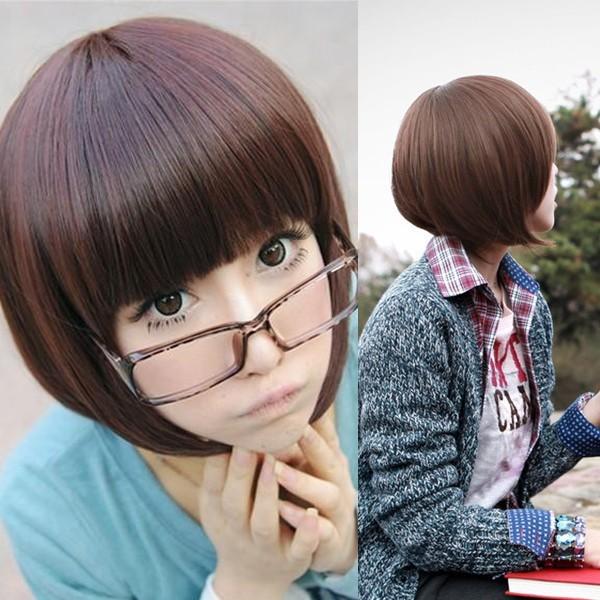ウィッグ ボブ ショート レディースフルウィッグ ブラック 黒 ウィッグ ボブ ショート レディースフルウィッグ ブラック 黒