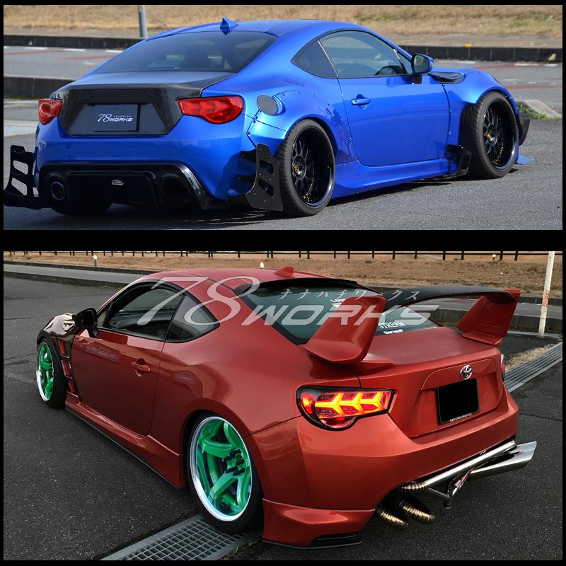 78WORKS☆FT-86 / BRZ ファイバーLEDテールランプV3ブラック