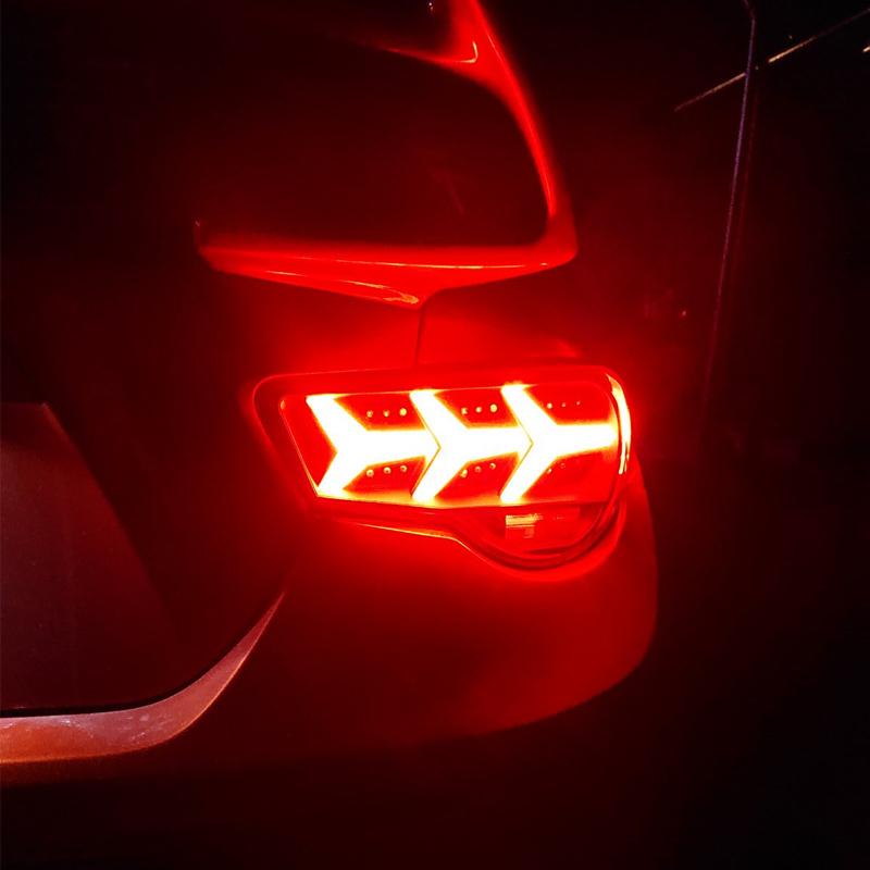 ZN6 ZC6 86 BRZ ファイバー LED テールランプ V3 ブラック / クリアー