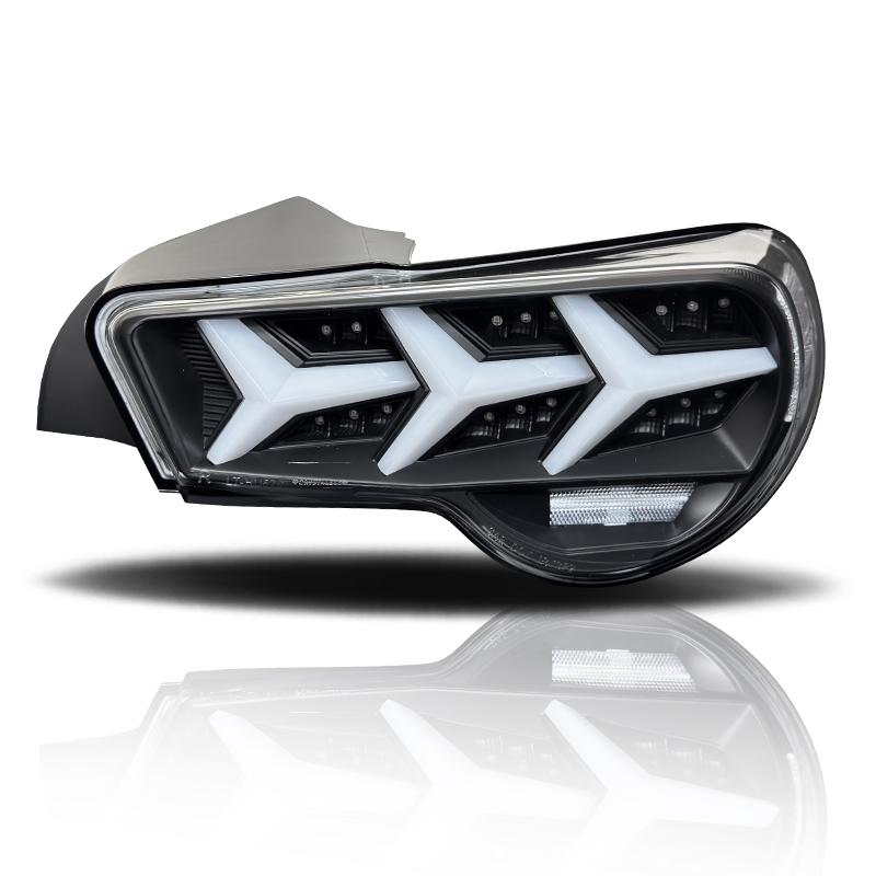 ZN6 ZC6 86 BRZ ファイバー LED テールランプ V3 ブラック / クリアー