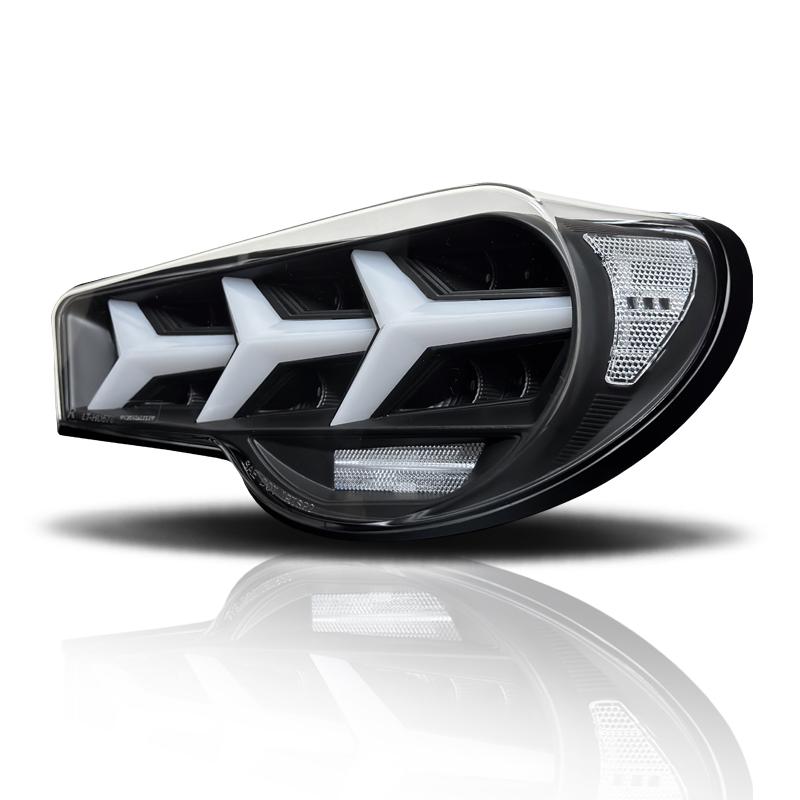 ZN6 ZC6 86 BRZ ファイバー LED テールランプ V3 ブラック / クリアー