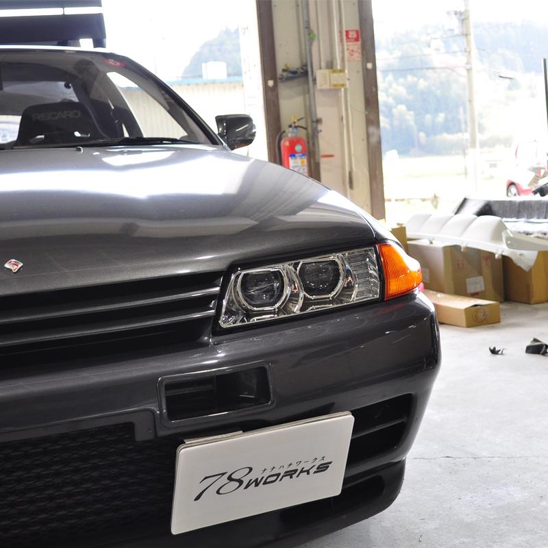 HCR32スカイライン用、右ヘッドライト R32 スカイライン LED ヘッドライト クローム FR32 ER32 HR32