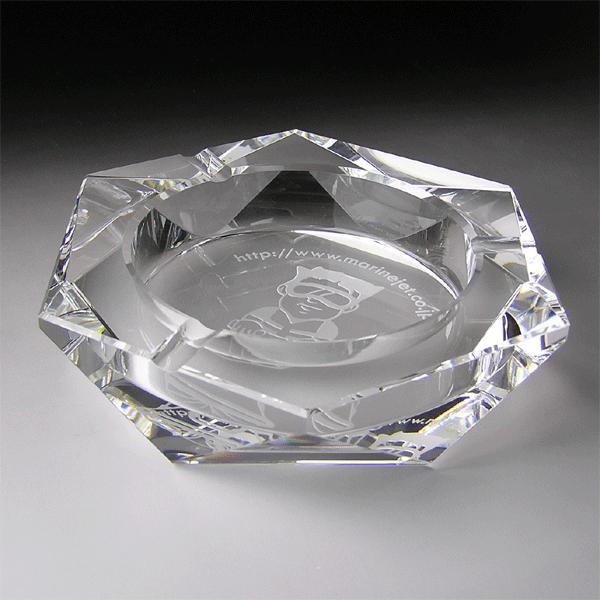 クリスタル ガラス 灰皿 名入れ HAZ-05 六角形 記念品 ギフト クリスタル ガラス 灰皿 名入れ HAZ-05 六角形 記念品 ギフト