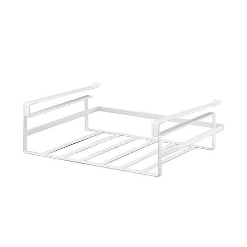 キッチン戸棚下収納ラックL タワー(tower)ホワイト  キッチンのすき間収納のように限られたスペースを有効活用簡単設置収納ラック(代引き不可)(同梱B) |  | 01