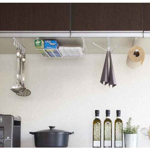 キッチン戸棚下収納ラックL タワー(tower)ホワイト  キッチンのすき間収納のように限られたスペースを有効活用簡単設置収納ラック(代引き不可)(同梱B) |  | 02