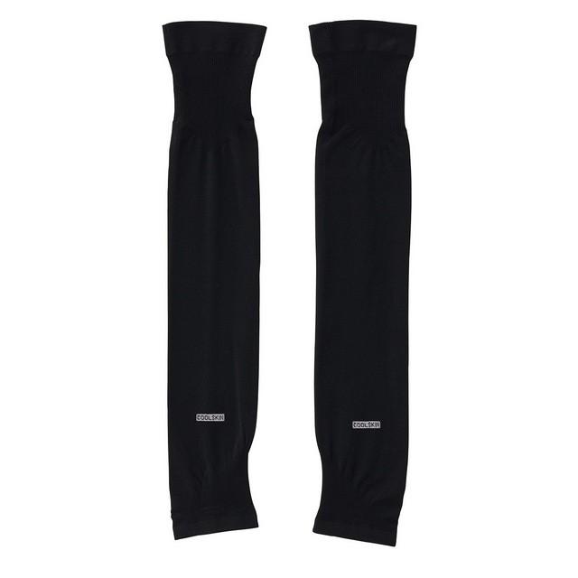 ロゴス COOLSKIN UVアームカバー・ロングタイプ(ブラック)接触冷感でクールダウン 肩までカバーするロングタイプ ナイロン素材使用(接触冷感) | LOGOS | 01
