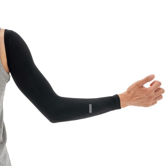 ロゴス COOLSKIN UVアームカバー・ロングタイプ(ブラック)接触冷感でクールダウン 肩までカバーするロングタイプ ナイロン素材使用(接触冷感) | LOGOS | 02