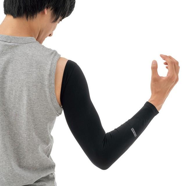 ロゴス COOLSKIN UVアームカバー・ロングタイプ(ブラック)接触冷感でクールダウン 肩までカバーするロングタイプ ナイロン素材使用(接触冷感) | LOGOS | 03