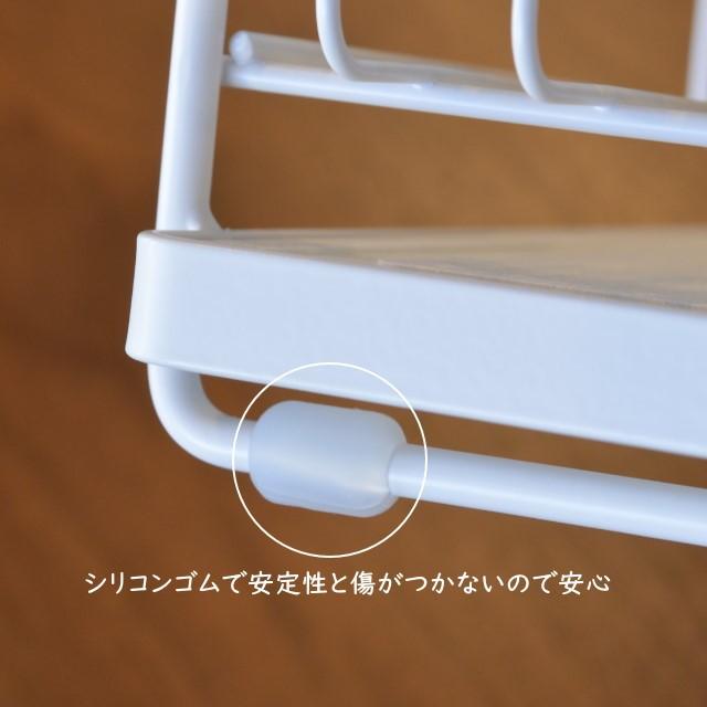 珪藻土付きディッシュラック 食器ラック コンパクト 1人暮らしのキッチンスペースを有効に活用に 珪藻土プレート付きで水切りなどの手間いらず |  | 04