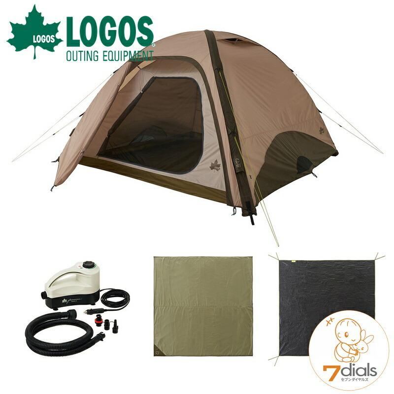 LOGOS ロゴス Tradcanvas エアマジックファミリーテントXLセット キャンプテント 設営簡単テント 専用ポンプ付でエア注入構造を採用で驚異の組立時間約100秒