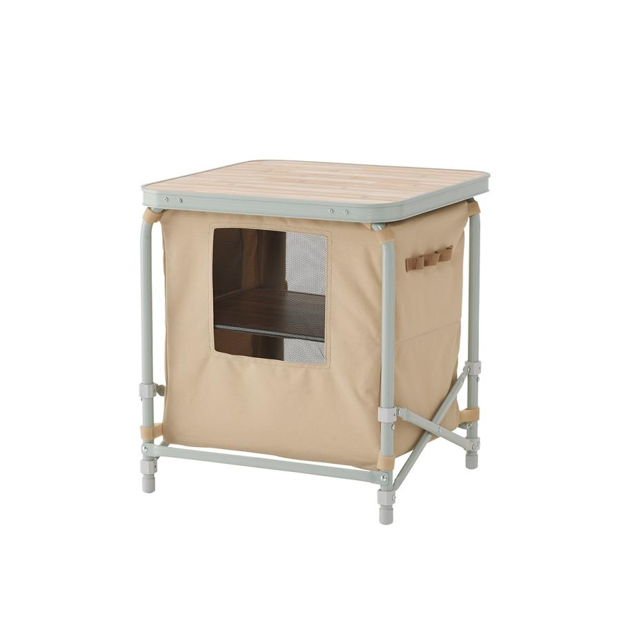 ロゴス　モバイルラックデーブル　（廃盤　希少） LOGOS（ロゴス） LOGOS Life モバイルラックテーブル 食器や小物を2段