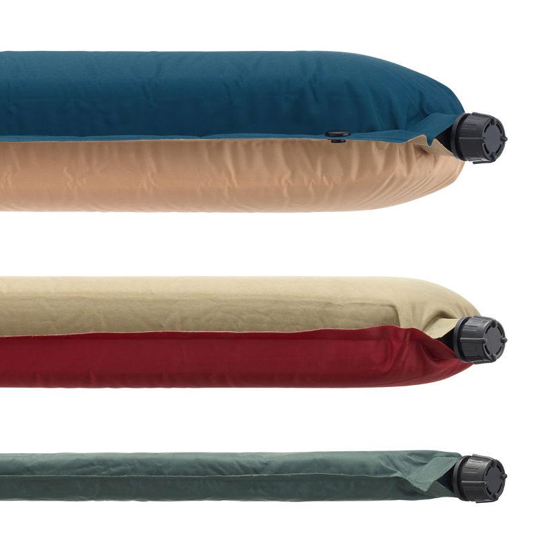 ダブルバルブ・高密弾力 100セルフインフレートマット・SOLO Wバルブで説明簡単 自動で膨らむ超々厚の約10cmのマット リバーシブルでお好みに合わせて使える 同種類との連結も簡単にできる ダブルバルブ・高密弾力 100セルフインフレートマット・SOLO Wバルブで