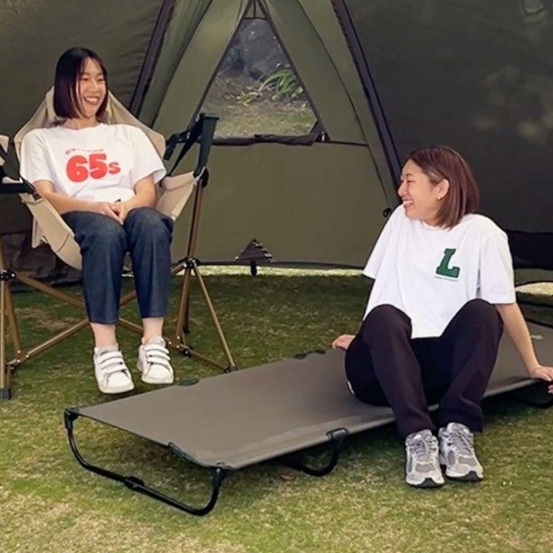 LOGOS ロゴス neos イージーセットコット ジッパーの開閉だけで