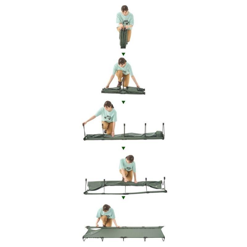 LOGOS ロゴス neos イージーセットコット ジッパーの開閉だけで