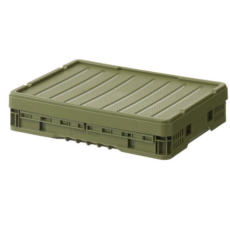 ロゴス たためるストロングコンテナ・M (蓋付)同型とスタッキング可能な耐久性に優れた丈夫な蓋付きコンテナ 折り畳み式で収納時はコンパクト | LOGOS | 02