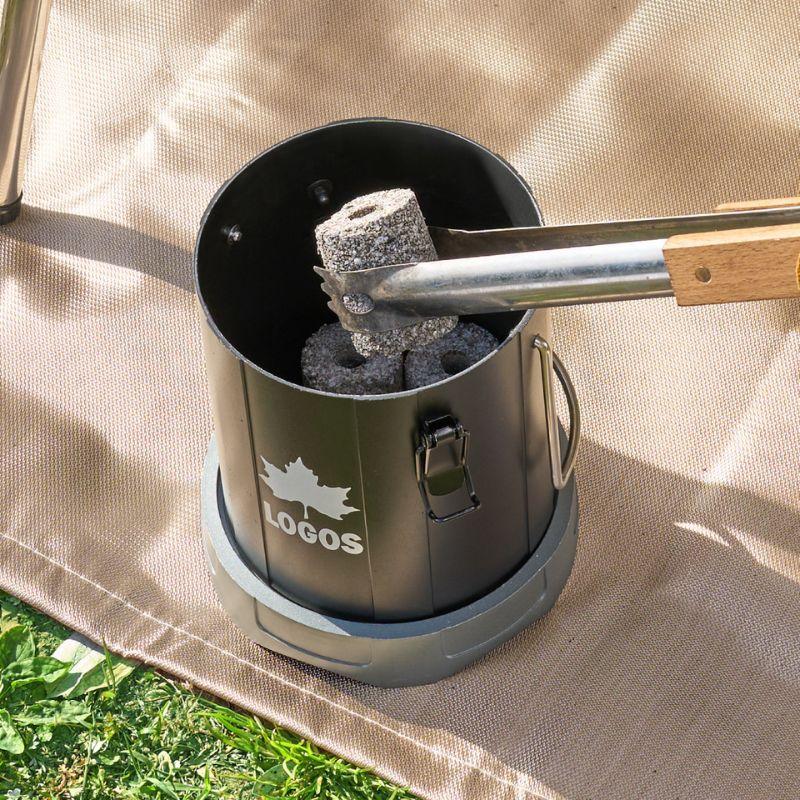 ika！LOGOS たき火 BBQ LOGOS バックル火消し壷ペグセット LOGOS ロゴスバックル火消し壺 簡単バックル開閉の火消し壺 BBQ