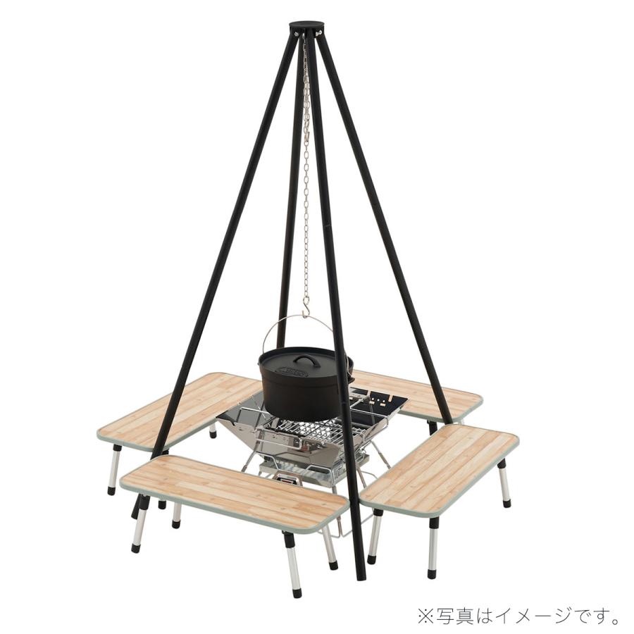 LOGOS アイアンクワトロポッド ダッチオーブン 10in ピラミッド セット LOGOS ロゴス アイアンクワトロポッド 吊り鍋スタンド
