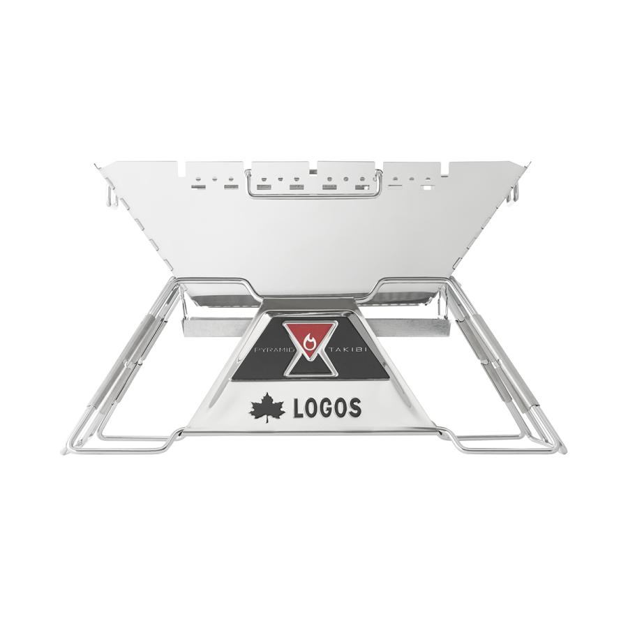 ロゴス LOGOS the ピラミッドTAKIBI XL ゴトク付きで料理も楽しめる本格焚火台 タキビ 組み立て10秒でコンパクト収納 串焼きプレート付き (送料無料)の画像