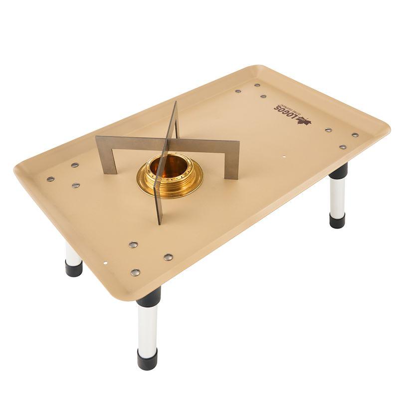 ロゴス アルコールバーナー用テーブル ソロキャンプにぴったりなアルコールバーナーがぴったり収まるコンパクトテーブル スチール製 コンロテーブル |  | 04