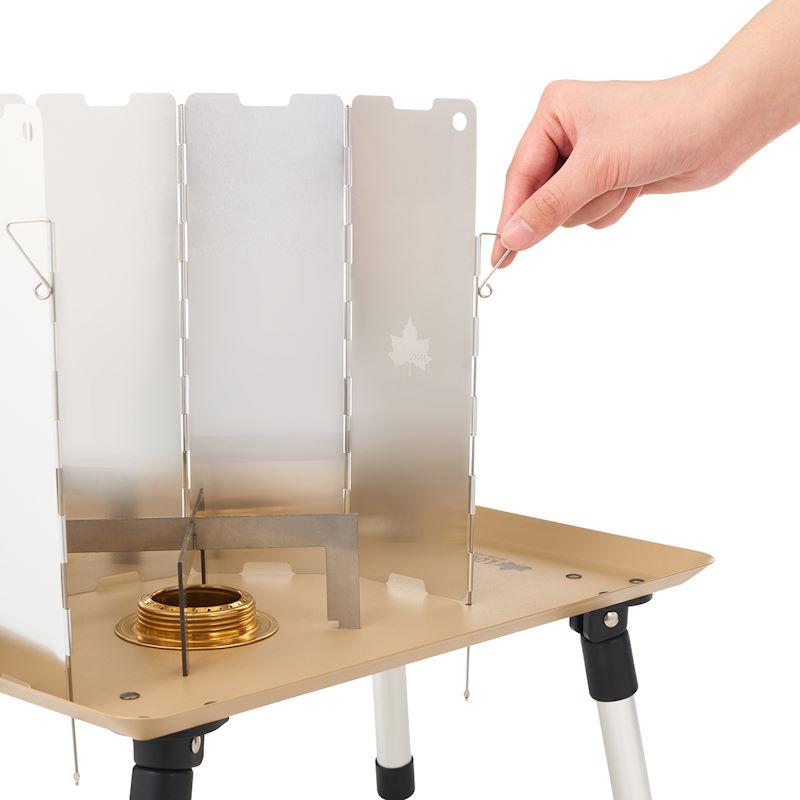 ロゴス アルコールバーナー用テーブル ソロキャンプにぴったりなアルコールバーナーがぴったり収まるコンパクトテーブル スチール製 コンロテーブル |  | 06