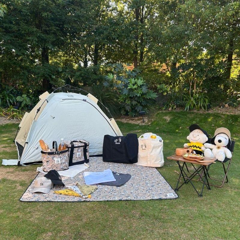 LOGOS ロゴス SNOOPY スヌーピー(PEANUTS 75years) ソーラーQ-TOPフルシェード スヌーピー コミック誕生75周年記念デザイン Q-TOPシステムで組立撤収30秒_11