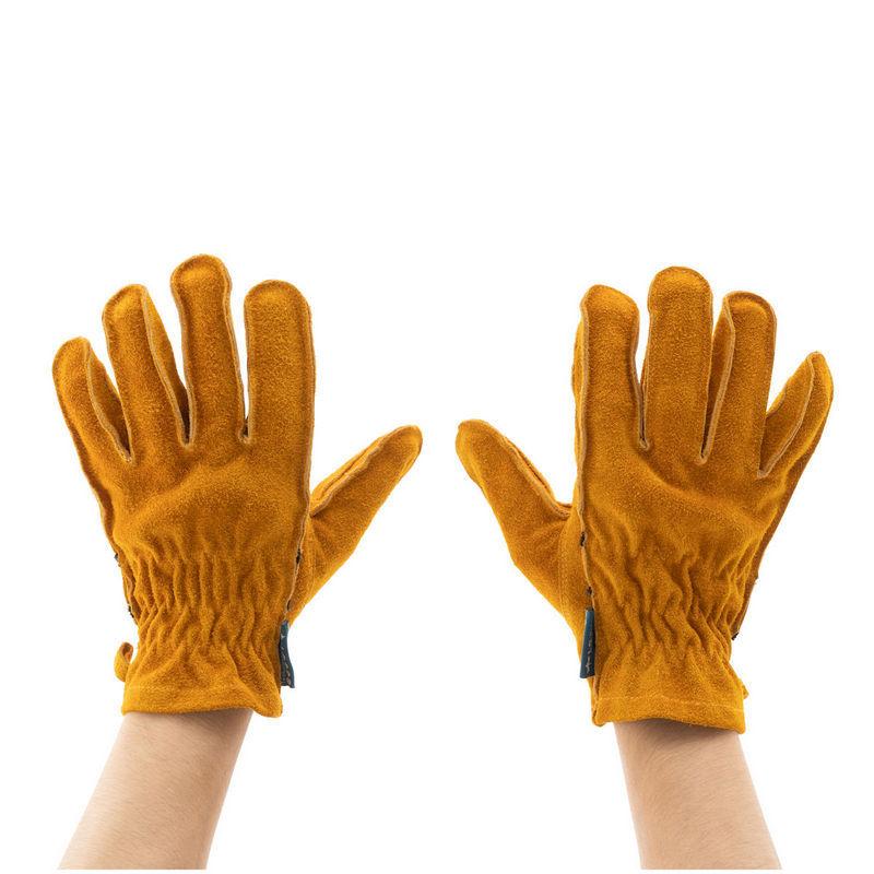 ロゴス BBQ耐熱レザーグローブ M 本格仕様の牛革製レザー耐熱性グローブ 一般男性向けのMサイズ BBQや焚き火、薪ストーブ使用時の手の保護に | LOGOS | 01