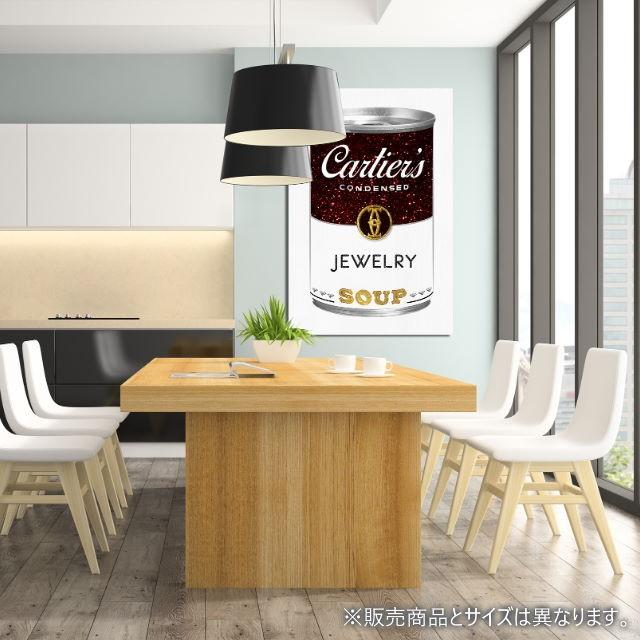 アモアアート AMOUR ART JEWELRY SOUP(ジュエリースープ) カルティエ(Cartier)のロゴが入った缶をモチーフにした海外アート作品 254mm×381mm |  | 01