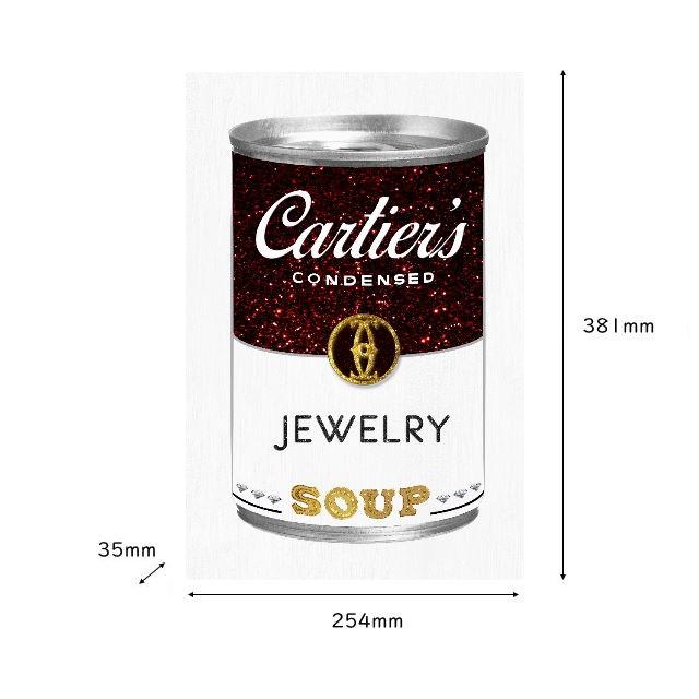 アモアアート AMOUR ART JEWELRY SOUP(ジュエリースープ) カルティエ(Cartier)のロゴが入った缶をモチーフにした海外アート作品 254mm×381mm |  | 03