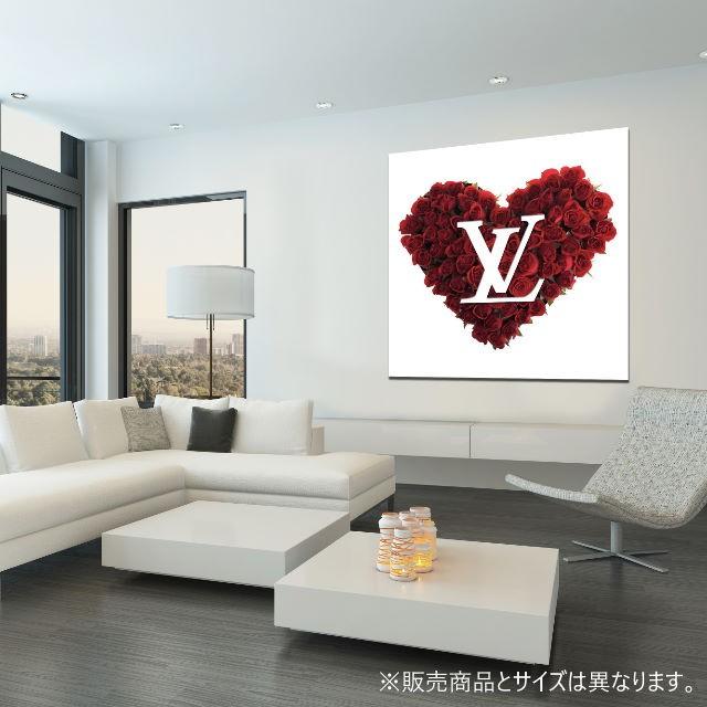 アモアアート AMOUR ART LV HEART ルイ・ヴィトン (LOUIS VUITTON)とハートの形をモチーフにした海外アート作品 アートパネル キャンバス生地 406mm×406mm |  | 01