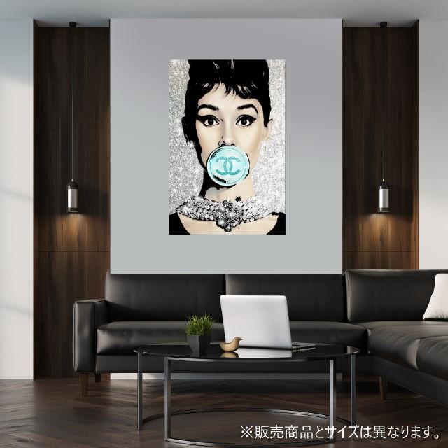 アモアアート AMOUR ART AUDREY BUBBLE ハリウッド女優オードリーヘップバーンとシャネルをモチーフにした海外アート作品 アートパネル254mm×381mm |  | 01