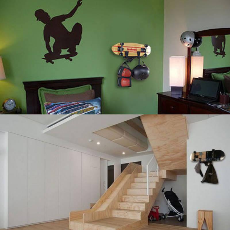 壁掛けスケートボード ストレージ 壁掛け収納 スケートボード おしゃれに魅せながらスケートボードを壁掛けできる収納ラック 耐荷重10kg |  | 01