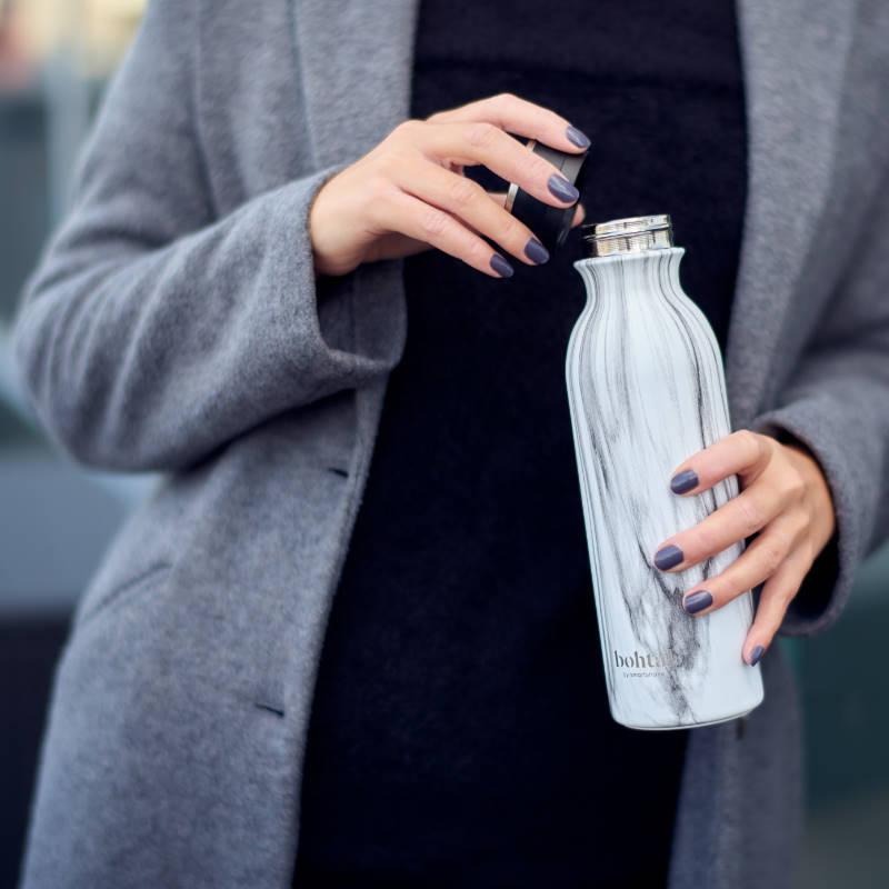 bohtal/ボータル ステンレスボトル600ml 直飲み水筒 おしゃれ 20oz 保冷ボトル 保温ボトル 軽量 北欧スウェーデン発デザイン 専用の不織布バッグ付 |  | 02