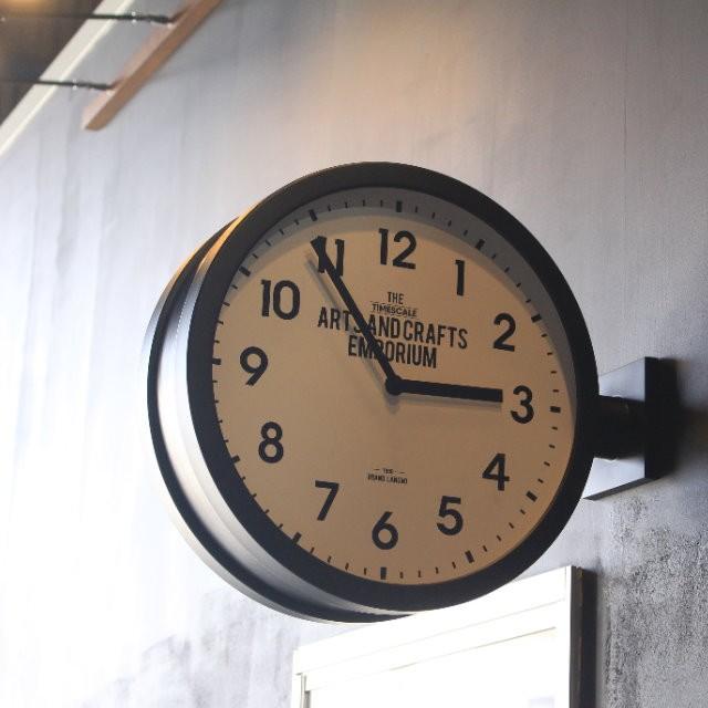 ロベストン/Robeston 壁掛け時計 置時計 両面時計で廊下や通路の