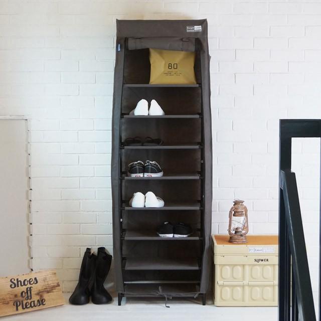 シューズラック8段ラック Cooper/クーパー 1600mmの高さがありながら超軽量な靴だけでなく洋服収納や小物などにも活用できるシューズラック |  | 01