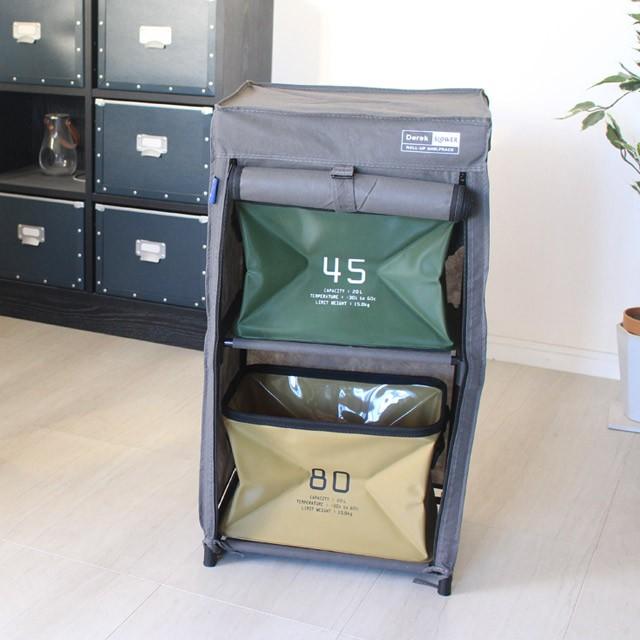 Derek/デレック 2段ラック ロールアップシェルフラック 1人暮らしや棚の下の収納ラックとして便利な軽量2段ラック 不織布で見た目もおしゃれ 耐荷重5kg |  | 01