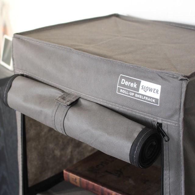 Derek/デレック 3段ラック ロールアップシェルフラック 1人暮らしや棚の下の収納ラックとして便利な軽量3段ラック 不織布で見た目もおしゃれ 可能耐荷重5kg |  | 02