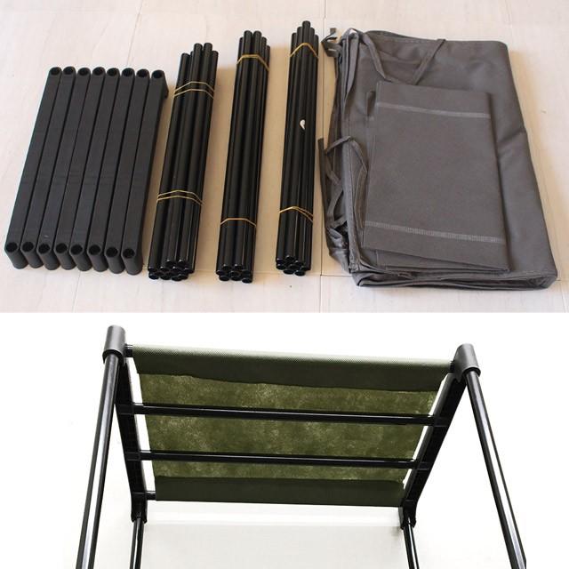 Derek/デレック 3段ラック ロールアップシェルフラック 1人暮らしや棚の下の収納ラックとして便利な軽量3段ラック 不織布で見た目もおしゃれ 可能耐荷重5kg |  | 04