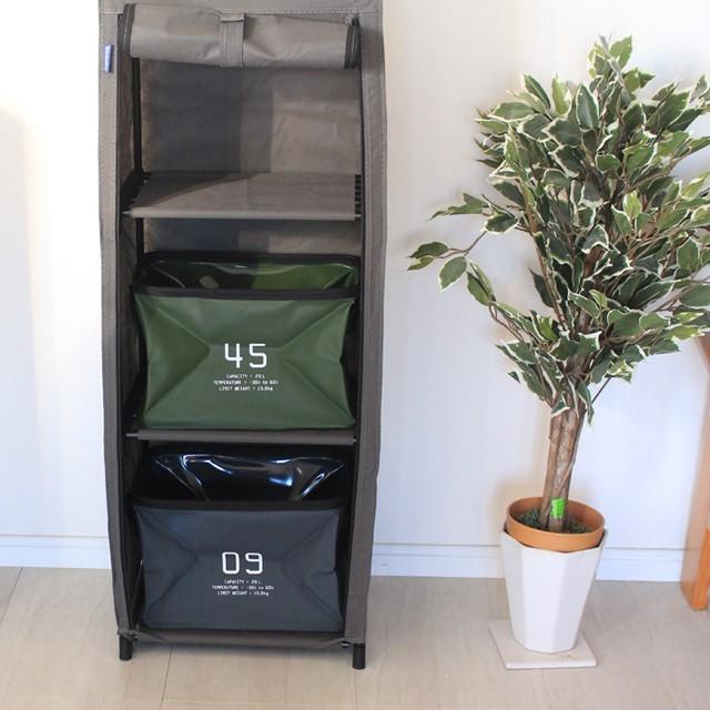 Derek/デレック 3段ラック ロールアップシェルフラック 1人暮らしや棚の下の収納ラックとして便利な軽量3段ラック 不織布で見た目もおしゃれ 可能耐荷重5kg |  | 06