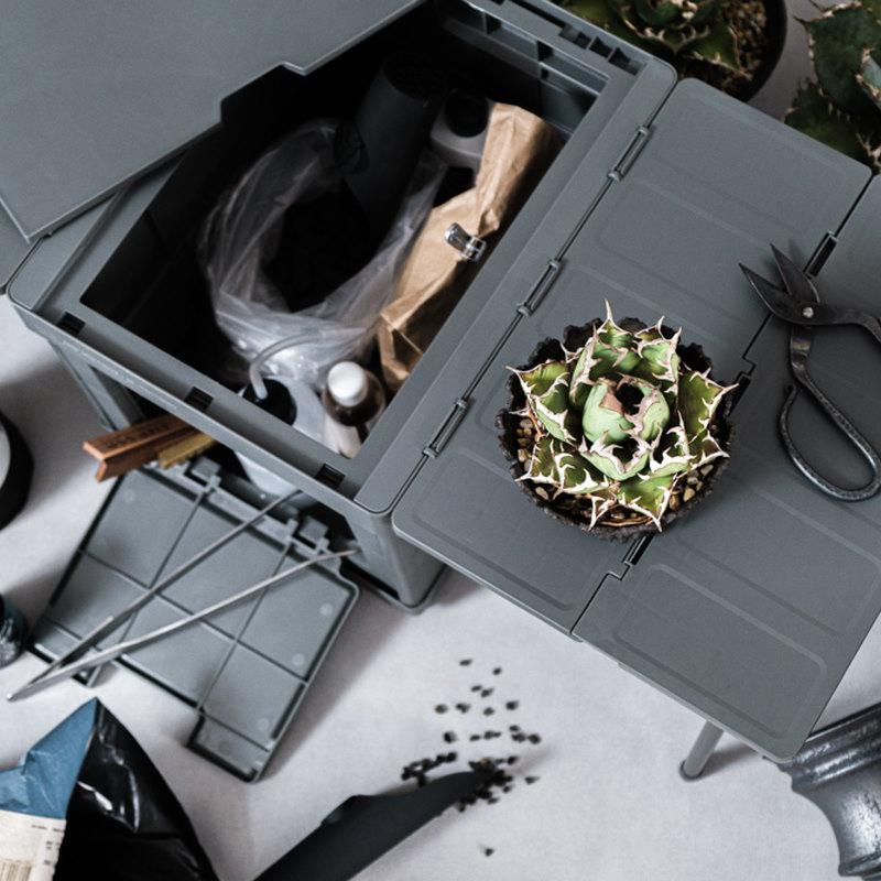 AMP MULTIBOX/アンプ マルチボックス 収納ボックス 両サイドテーブルが拡張できる折りたたみ収納ボックス 500mlペットボトル12本収納 |  | 04