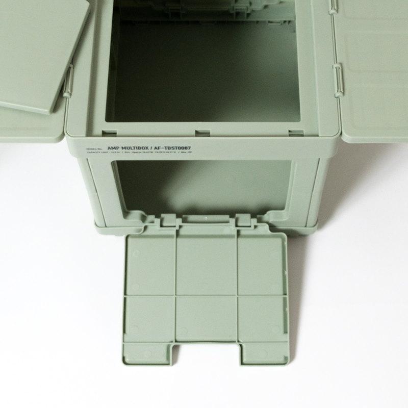 AMP MULTIBOX/アンプ マルチボックス 収納ボックス 両サイドテーブルが拡張できる折りたたみ収納ボックス 500mlペットボトル12本収納 |  | 05