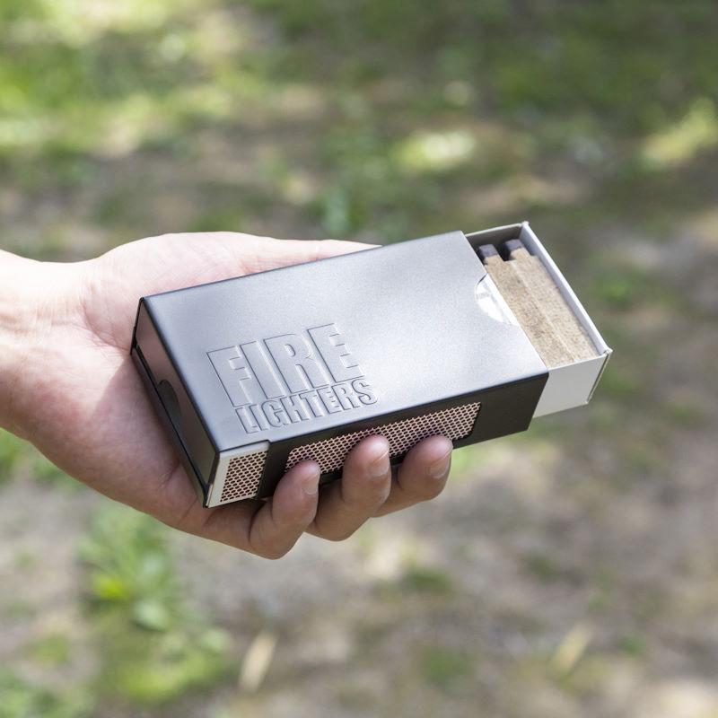 FIRELIGHTERS SLEEVE CASE matte black ファイヤーライターズスリーブケース+ファイヤーライター1箱付き アウトドア専門店限定カラー | 