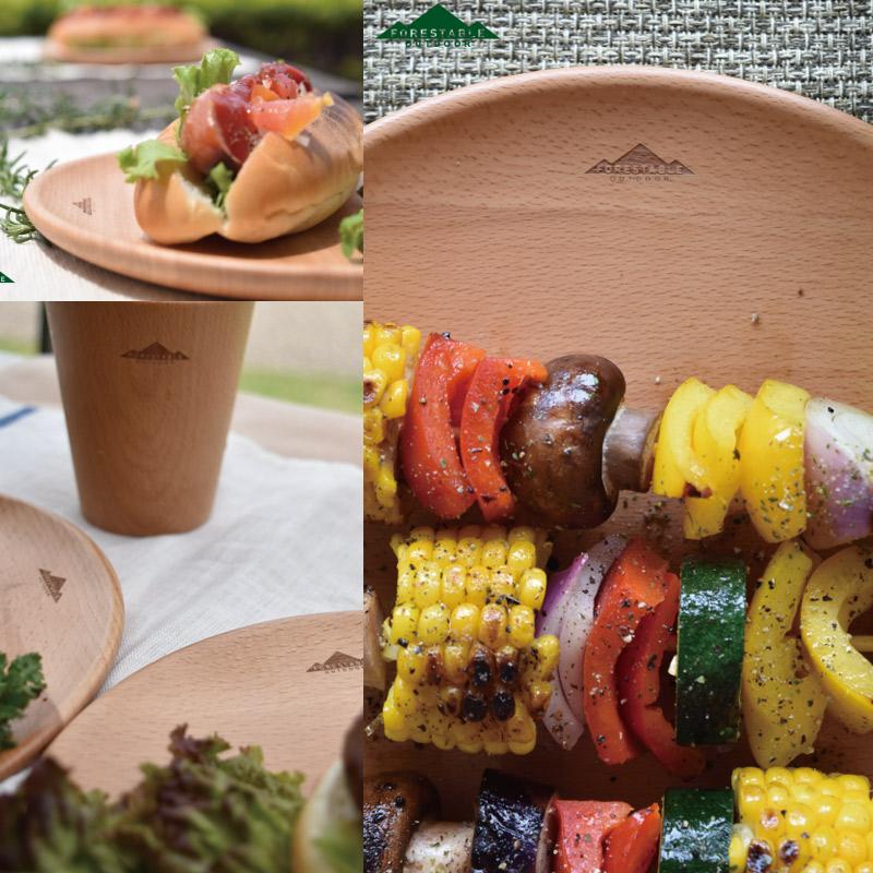 FORESTABLE/フォレスタブル プレートディッシュMサイズ 木製皿 木皿 MDP210BE-FRS 天然木 ハンドメイド 野外の空間でも自然素材を使った食器 |  | 01