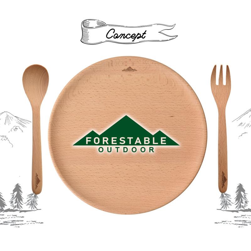 FORESTABLE/フォレスタブル プレートディッシュMサイズ 木製皿 木皿 MDP210BE-FRS 天然木 ハンドメイド 野外の空間でも自然素材を使った食器 |  | 03