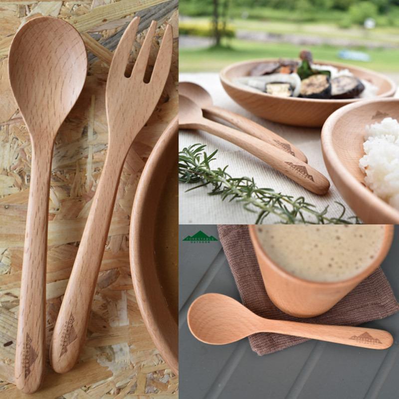 FORESTABLE/フォレスタブル スプーンL MWSS42BE-FRS 天然木 ハンドメイド カトラリー自然素材を使った食器 木製スプーン 木製食器 ウッドスプーン |  | 01