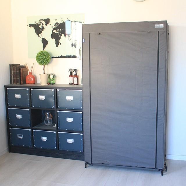 ワードローブ Franco/フランコ 1人暮らしの洋服収納に、簡単組立で出来るクローゼット 上段には小物や靴なども置ける |  | 03