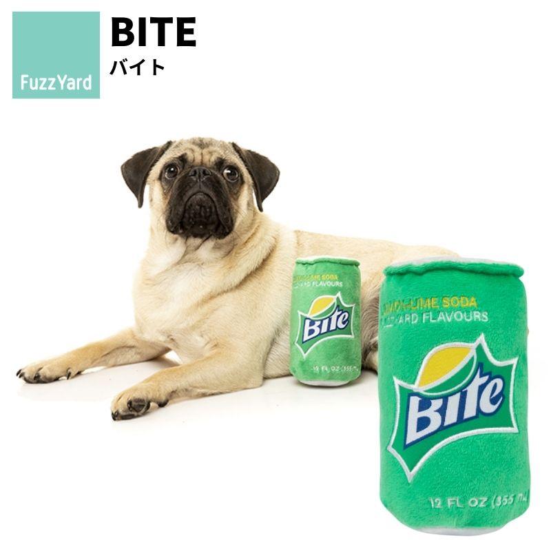 FuzzYard/ファズヤード Bite バイト 犬猫用おもちゃ オーストラリア発パロディグッズ プラッシュトイ 缶ジュース型 洗濯丸洗い可能 ノンアレルゲン加工 | 
