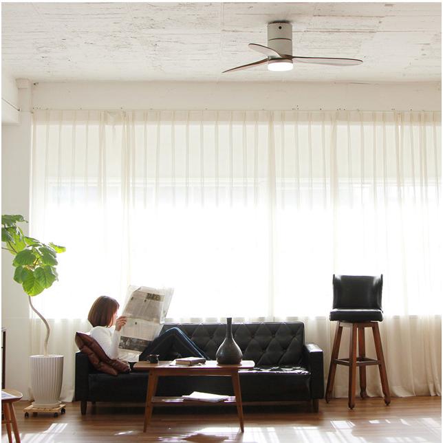 LEDシーリングファン3枚羽根 リアルウッドの3枚ブレードがおしゃれな