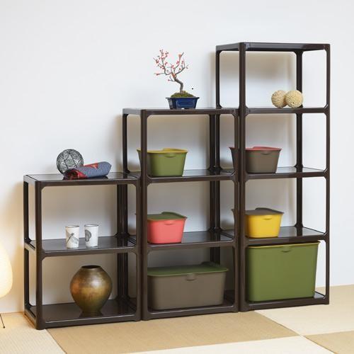 オープンラックＫａｔａｓｕ（カタス）5段 ホワイト/ブラウン カラーボックス（代引き不可）（同梱B) |  | 01