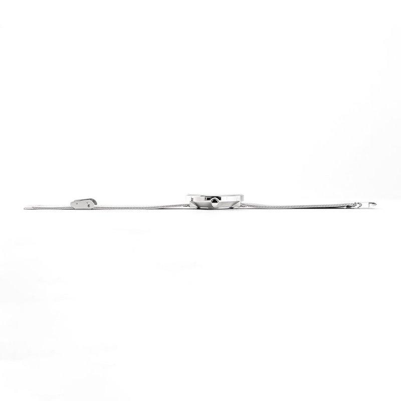 KLON/クローン GRID TIME -SILVER MESH- 38mm 規則正しいグリッド（方眼）を配したシンプルなデザイン グリッド線を凹凸のみで表現 |  | 06